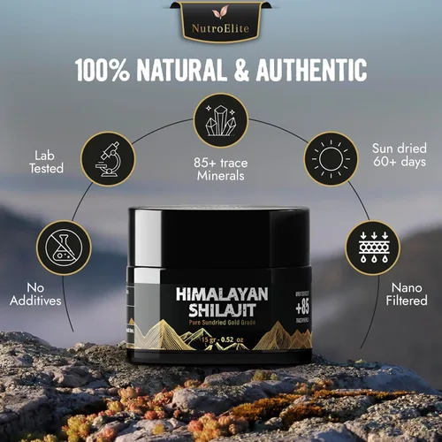 Miniatura 2 de Resina Shilajit del Himalaya pura de grado dorado, 100% natural, auténtica y orgánica, suplemento de energía, vitalidad y bienestar, probada