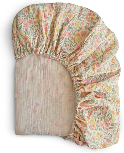 Miniatura 14 de mushie Sábana bajera ajustable de muselina extra suave para cuna MINI 24" x 38" (Arcoíris)