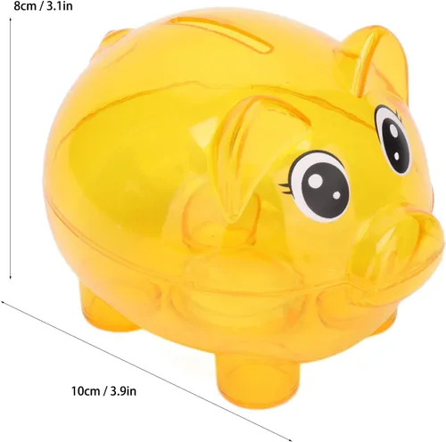 Miniatura 2 de Hucha de cerdito, caja de ahorro de dinero, caja de ahorro de monedas, caja de ahorro transparente, alcancía de cerdo de dibujos animados, alcancía