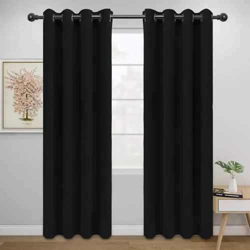 Miniatura 131 de Easy-Going - Cortinas opacas para dormitorio, aislamiento térmico sólido con ojales, cortinas de ventana para reducción de ruido, cortinas