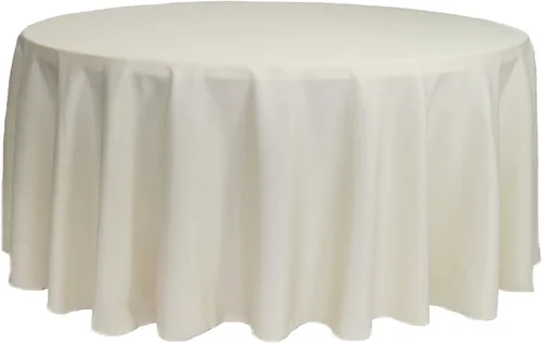 Miniatura 43 de YOUR CHAIR COVERS - Mantel redondo de poliéster prémium de 120 pulgadas - Mantel de lino color champán para mesas redondas estándar