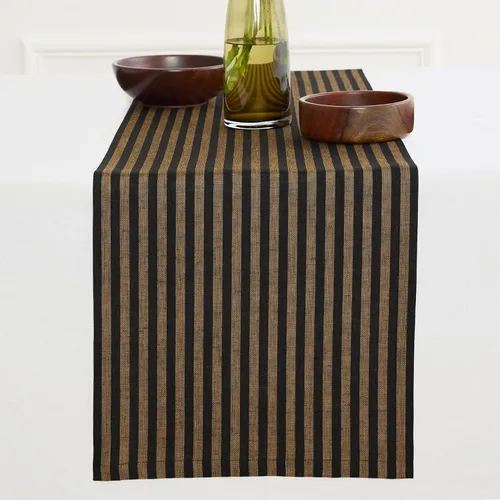 Miniatura 10 de Solino Home Camino de mesa de lino de 36 pulgadas – Amalfi Stripe 100% lino puro, camino de mesa azul marino y blanco, 14 x 36 pulgadas, ideal