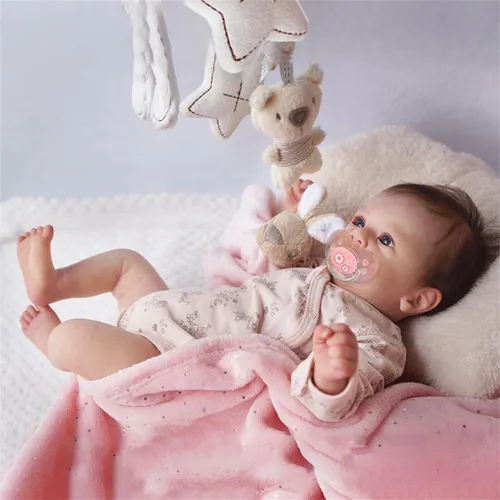 Miniatura 3 de Muñecas de bebé Reborn realistas de 18 pulgadas, muñecas realistas de niña recién nacida con cuerpo posable, suave y pesado, muñeca de bebé