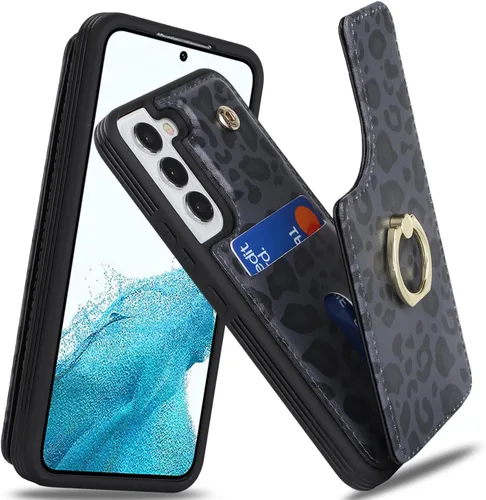 Miniatura 53 de Lipvina Funda para Samsung Galaxy A03s con tarjetero, Galaxy A03s Funda tipo cartera para mujer, tarjetero de crédito, soporte de anillo, fundas