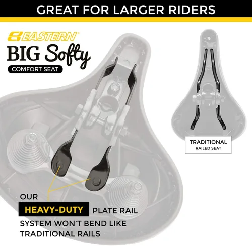 Miniatura 2 de Asiento de bicicleta grande y suave para personas mayores - Spin interior - Bicicletas estacionarias y estáticas - Sillín de bicicleta grande ancho