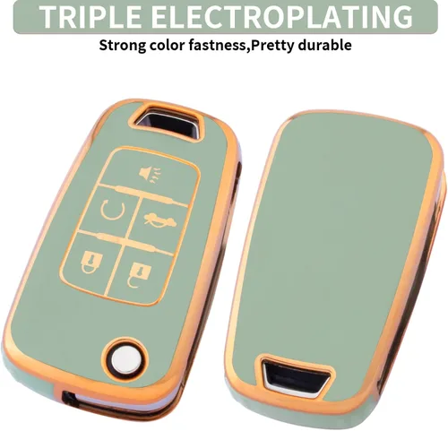 Miniatura 36 de XIYANG TRADE Funda para llavero Chevy con llavero, funda de TPU suave para llave de protección completa para Camaro Cruze Equinox Malibu Impala