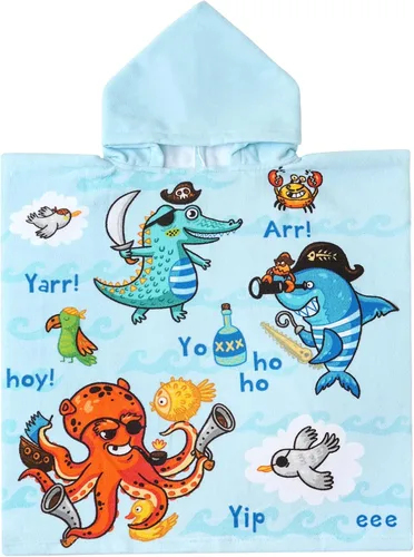 Miniatura 37 de NovForth Toalla de Playa para Niños y Niñas, Envoltorio de Toalla de Baño con Capucha de Cocodrilo, Toalla de Piscina para Niños Pequeños con Capucha