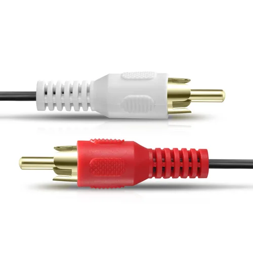 Miniatura 4 de Fosmon Cable de audio estéreo macho a macho de 2 RCA, conector RCA dual para sonido claro, 6 pies
