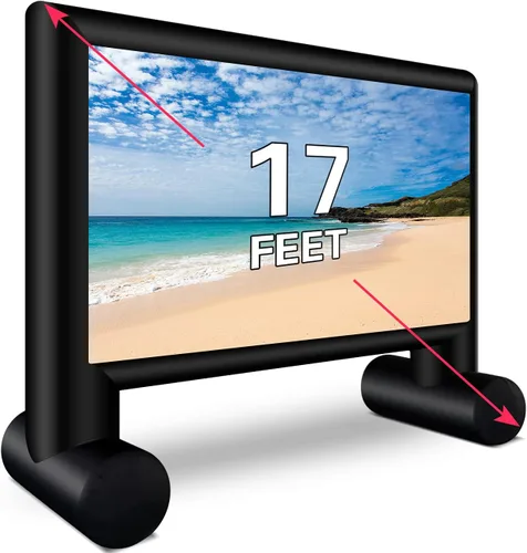 XHYCPY - Pantalla inflable de 5,2 m para proyectar películas al aire libre; pantalla de proyector para exteriores; pantalla de proyección