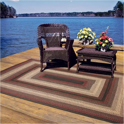 Miniatura 110 de Alfombra ovalada trenzada gris humo de 20 x 30 pulgadas, lavable para interiores y exteriores, decoración campestre para cocinas y entradas