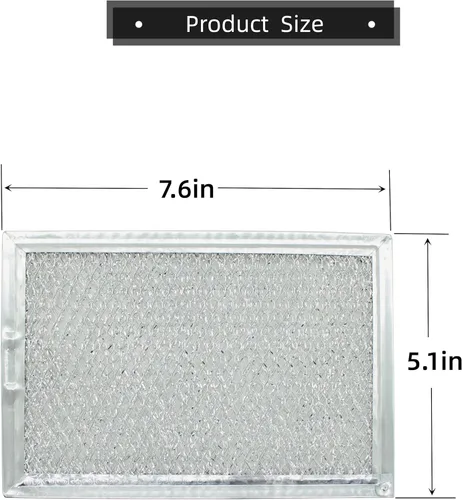 Miniatura 2 de Filtro de grasa para microondas que reemplaza 5304464105 WB06X10608 Filtro de grasa para microondas GE compatible con 5.1 x 7.6 pulgadas