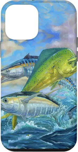 Miniatura 15 de iPhone 13 lindo Mahi Mahi verde pesca atún caso