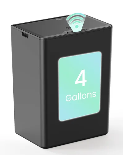 Miniatura 8 de Cesun Paquete de 2 cubos de basura de baño de 4 galones con tapa, pequeño bote de basura automático, con sensor de movimiento sin contacto, cesta