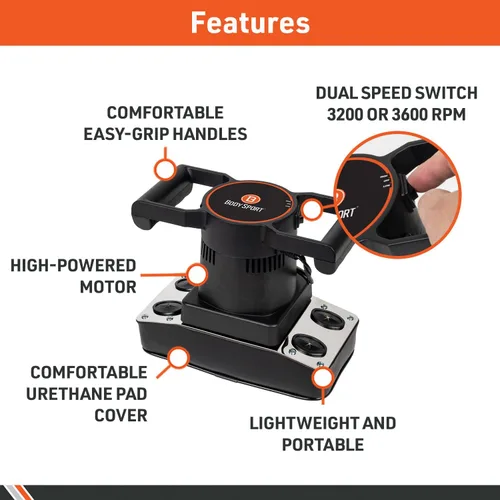 Miniatura 3 de Body Sport Masajeador Profesional de Doble Velocidad Terapéutico y Vibración para Alivio del Dolor y de los Músculos Adoloridos – Herramienta