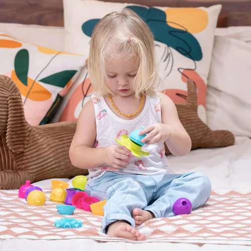 Miniatura 6 de Lalaboom 36 piezas de cuentas para bebé – Montessori educativo forma y color STEM juguete de construcción de 10 meses a 3 años - BL300, multicolor