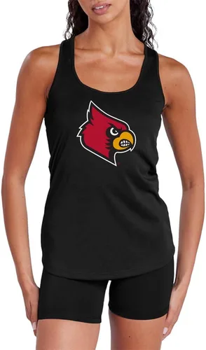 Miniatura 320 de Camiseta deportiva sin mangas oficial de NCAA Collegiate para mujer, con espalda cruzada, colección con logotipo primario