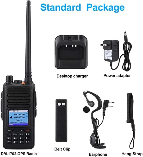 Miniatura 7 de Baofeng DM-1702 con GPS 5W Digital y Analógico Radio bidireccional Banda dual y modo dual DMR Walkie Talkie Ranura de tiempo dual Tier I y II DM1702