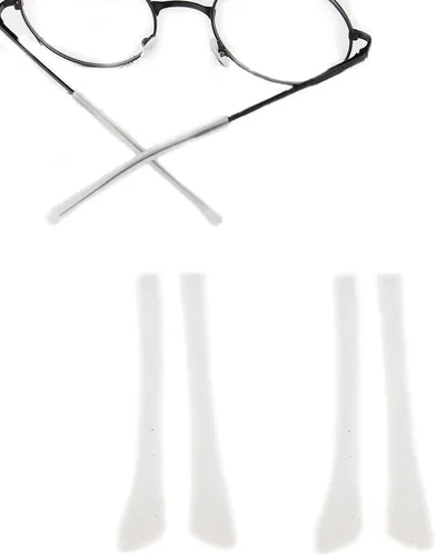 Miniatura 9 de Puntas de extremo para lentes de oreja, piezas de calcetín de tubo para gafas de silicona antideslizante, reemplazo cómodo, 2 pares