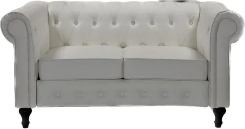 Miniatura 26 de Container Furniture Direct Teressa - Juego de sofá Chesterfield de piel sintética de 2 piezas para sala de estar, apartamento u oficina, incluye