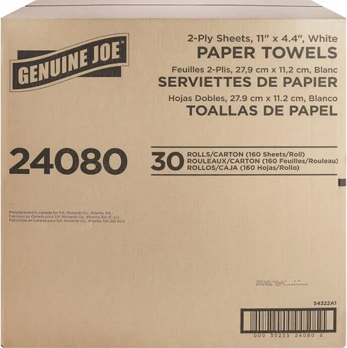 Miniatura 2 de Genuine Joe GJO24080 Toallas de papel de dos capas en rolo para el hogar (30 unidades)