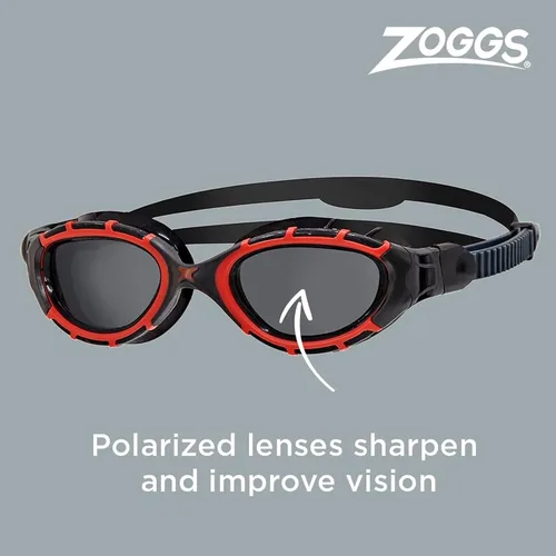 Miniatura 6 de Zoggs Gafas de natación unisex Predator Flex polarizadas antivaho, protección UV, visión amplia, sin deslumbramiento, ajuste rápido, 461043
