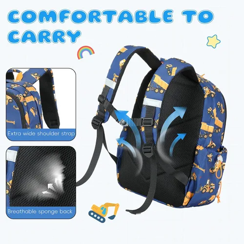 Miniatura 57 de CAMTOP - Conjunto de mochila y lonchera con estampados divertidos para niños de preescolar y primaria), Y0058-2