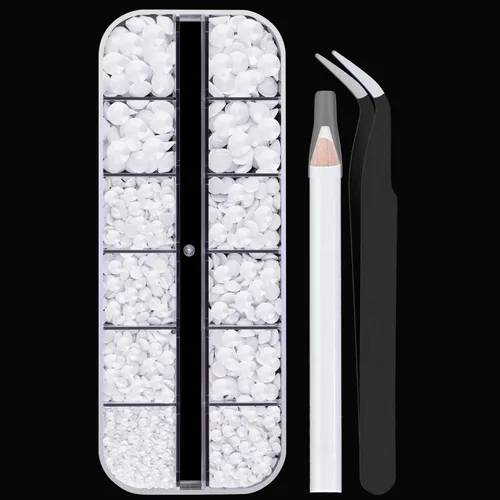 Miniatura 18 de 12000 diamantes de imitación de resina para decorar con brillantes con 3 piezas de pegamento para joyería B7000, 2 cajas de diamantes de imitación