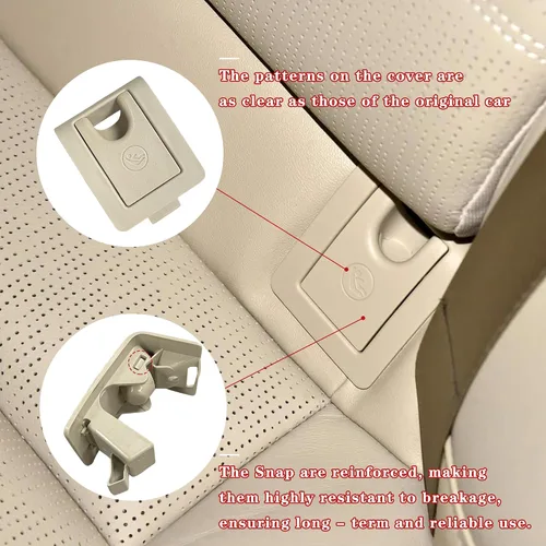 Miniatura 5 de para Toyota Camry Cubierta de Anclaje de Asiento Infantil, Cubierta de Hebilla de Gancho de Cinturón de Seguridad de Asiento Infantil ISOFIX Fila