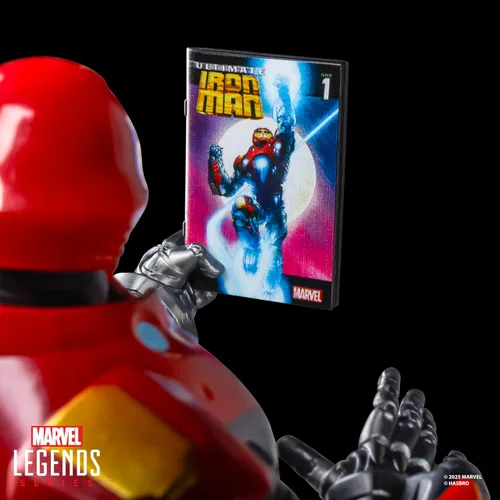 Miniatura 3 de Serie Marvel Legends Ultimate Iron Man, Figura de acción coleccionable de 6 pulgadas inspirada en cómics con accesorio de cómic a