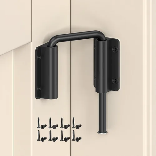 Cerradura de bucle de puerta corredera mejorada, cierre de puerta de aleación de aluminio multiángulo de 90/180 grados para puerta de granero,