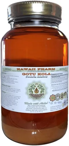 Miniatura 4 de Hawaii Pharm Gotu Kola - Extracto líquido sin alcohol, Gotu Kola (Centella Asiatica) Suplemento herbario natural de glicerita de hoja seca, 2 onzas