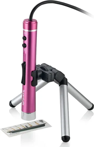 Miniatura 6 de B010-S 2.0MP 1~300X De Mano Fácil Control USB Microscopio Digital Lupa De Lupa Con LED Y Soporte - Plata