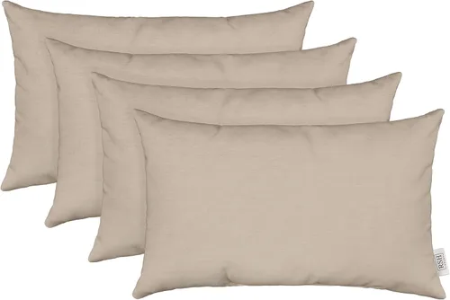 Miniatura 107 de RSH DECOR: Sunbrella - Juego de 4 almohadas lumbares, 20 x 12 pulgadas, tela de rendimiento resistente al agua y a la decoloración, fundas