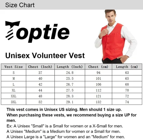 Miniatura 7 de TOPTIE Chaleco unisex con botones para uniforme de trabajo