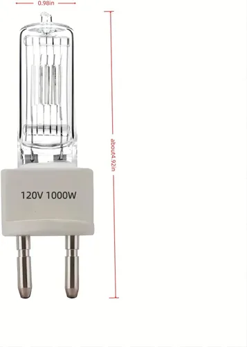 EGT 1000W 120V T8 CL / G22 1000 vatios 120 V Bi-Pin basado en escenario y estudio T8 bombilla, bombilla EGT para iluminación de estudio y escenario,