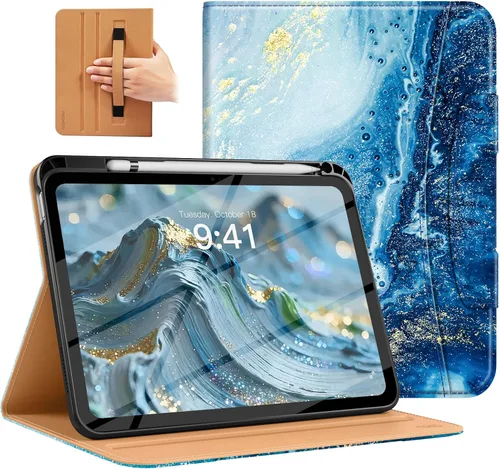 Miniatura 38 de MoKo Funda para iPad A16 de 11 pulgadas, funda para iPad de 11ª/10ª generación (2025/2022) con soporte para lápices y bolsillo, funda con soporte