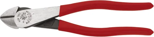 Klein Tools - D228-8 Pinzas de corte diagonal de alta palanca de 8 pulgadas, con mordazas cortas y filo biselado, pinzas con identificación de color