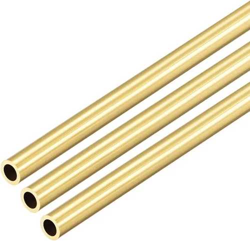 Miniatura 7 de uxcell Tubo redondo de latón, 11.811 in de longitud 0.177 in de diámetro exterior de 0.039 in de grosor de pared, tubo recto sin costuras, 3 piezas
