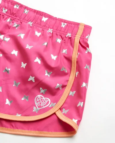 Miniatura 5 de Body Glove Conjunto de pantalones cortos activos para niña, camiseta de 4 piezas, camiseta sin mangas, pantalones cortos de ciclismo con leggings