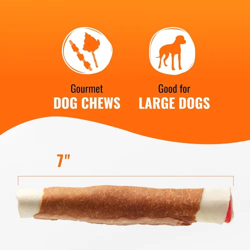 Miniatura 5 de Good 'n' Fun Rolls - Golosina para perros de larga duración, para perros grandes, con proteínas reales, piel de res y pollo premium, apoya la salud