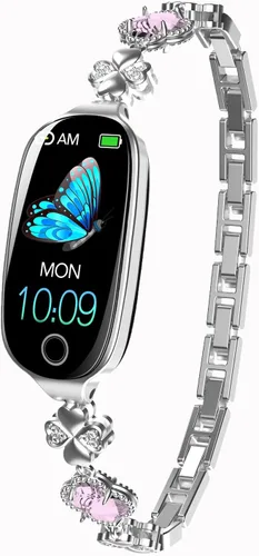 Miniatura 9 de Rastreador de actividad física para mujer, reloj inteligente de fitness con monitoreo del sueño, monitor de frecuencia cardíaca, contador de pasos