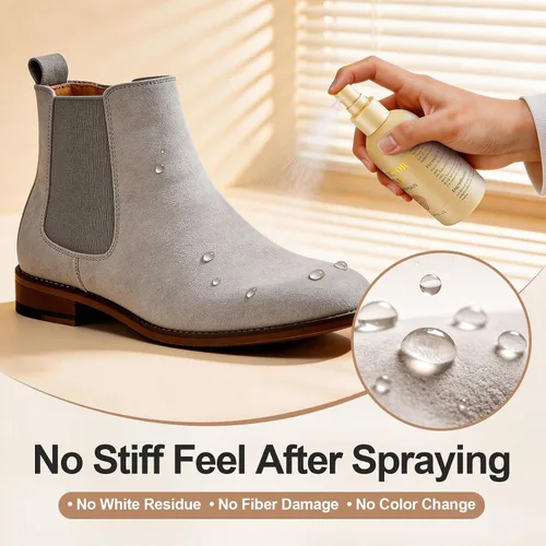 Miniatura 4 de Spray protector de gamuza para zapatos: impermeabilizante y protector de manchas sin olor sin PFAS - Nano Shield a base de agua para botas, cuero