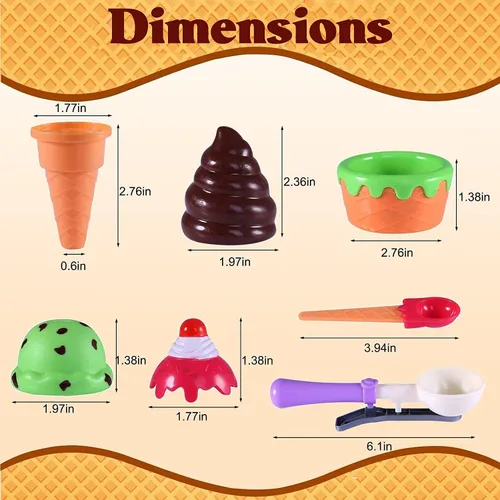 Miniatura 4 de Dulces Regalos Liberty Imports, juego de helados con puesto de comida rápida para niños