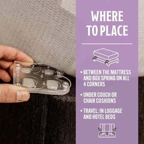 Miniatura 5 de Trampas adhesivas para chinches de Grandpa Gus's para el hogar y viajes, detección temprana, dura hasta 6 meses, diseño pequeño y discreto patentado