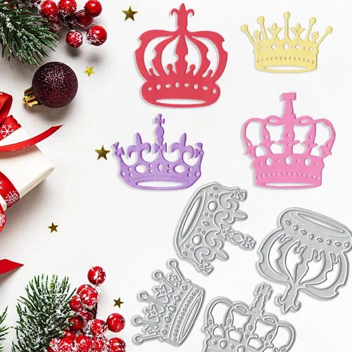 Miniatura 4 de 4 troqueles de corte de metal de corona, troqueles de celebración para hacer tarjetas, tarjetas de papel decorativas en relieve, tarjetas de papel 4