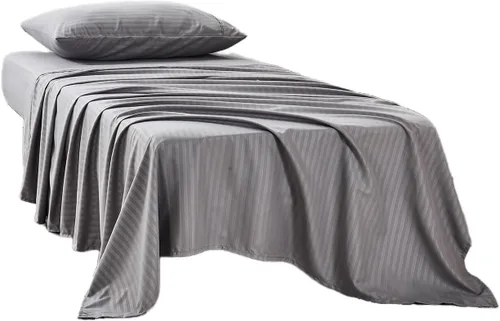 Miniatura 12 de Kingnex Sábanas a rayas para sofá cama de 36 x 72 pulgadas, tamaño individual para sofá cama, microfibra suave de doble cepillado 1800, 3 piezas
