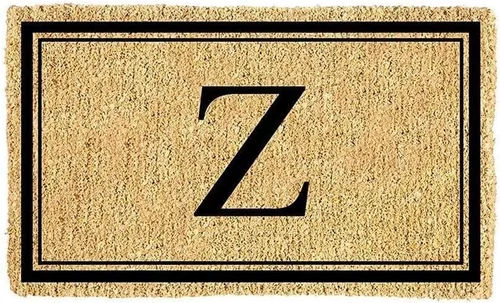 Miniatura 32 de Evergreen - Tapete de entrada con monograma con letra W, 28 x 16 pulgadas, fibra de coco natural que atrapa la suciedad, para todas las estaciones