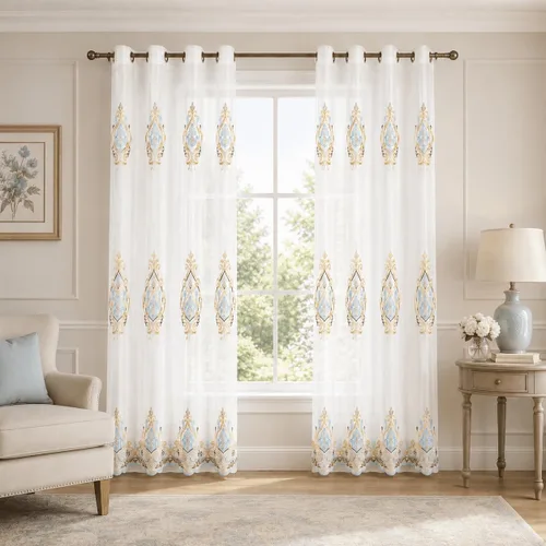 Miniatura 34 de VOGOL Cortinas/Cortinajes/Paneles/Tratamientos Personalizados Simples de Chenilla Jacquard Opacas Elegancia para Ventana para Dormitorio Sala
