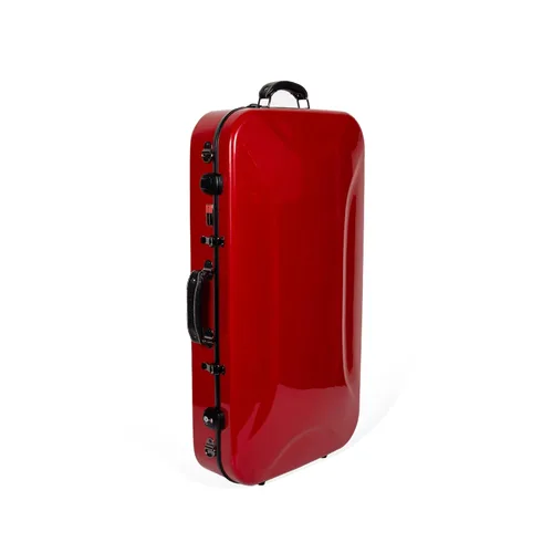 Miniatura 2 de Crossrock Estuche para ukelele de doble tenor, 100% pureza de fibra de vidrio con bloqueo TSA, rojo (CRF2020DTURD)