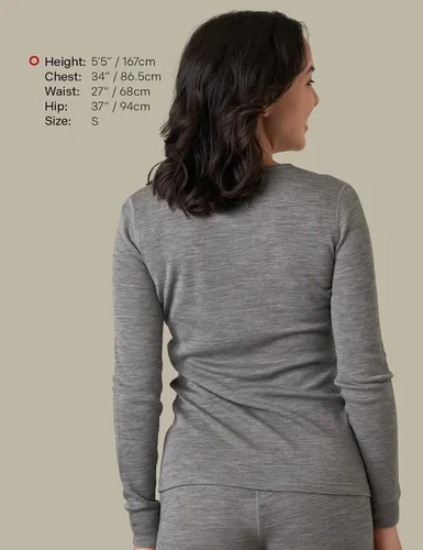 Miniatura 3 de LAPASA Womens 100% Merino Wool Base Layer Midweight Activewear Thermal Underwear Long John Shirt Long Sleeve Pants L48L49